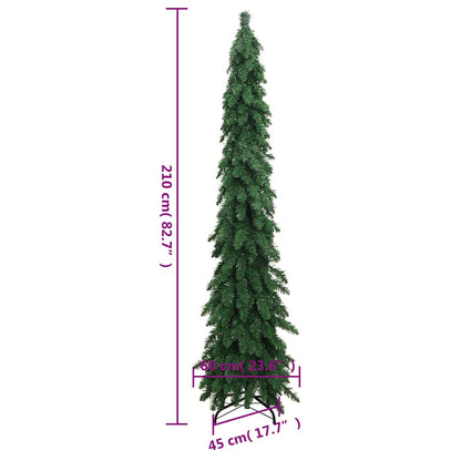 vidaXL Artificial Pre-lit Christmas Tree with 130 LEDs 210 cm - Green