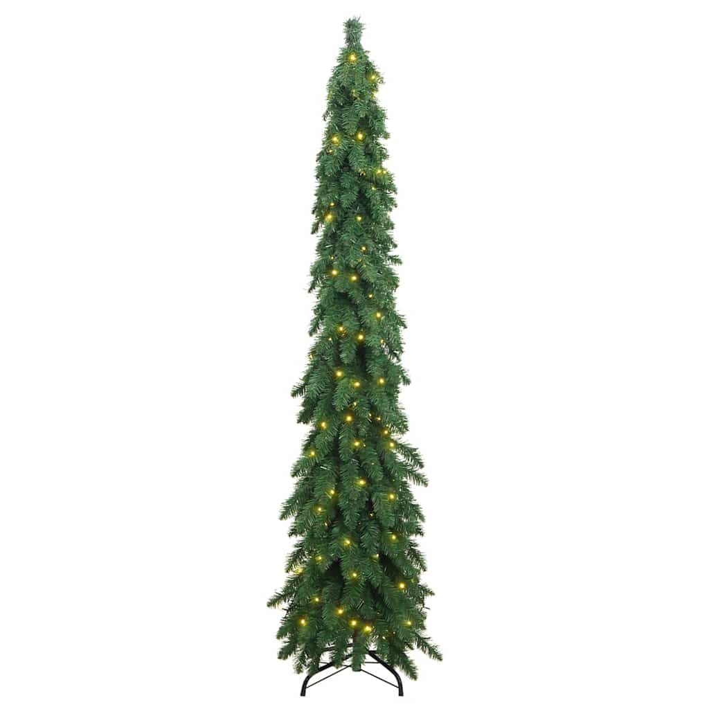 vidaXL Artificial Pre-lit Christmas Tree with 130 LEDs 210 cm - Green