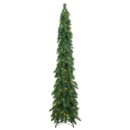 vidaXL Artificial Pre-lit Christmas Tree with 130 LEDs 210 cm - Green