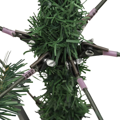 vidaXL Artificial Hinged Christmas Tree with Cones 150 cm - Green