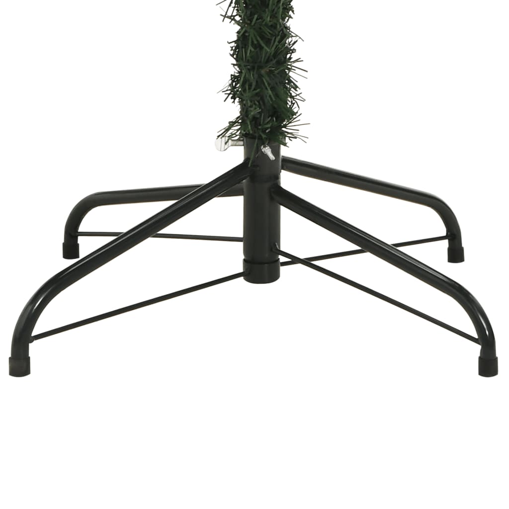 vidaXL Artificial Hinged Christmas Tree with Cones 210 cm - Green