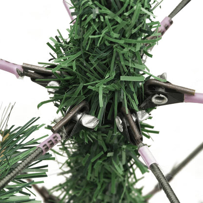 vidaXL Artificial Hinged Christmas Tree with Cones and Berries 150 cm - Green