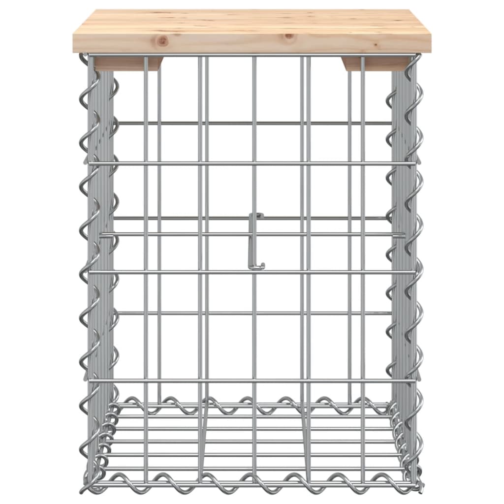 vidaXL Garden Bench Gabion Design 33x31x42 cm Solid Wood Pine - Brown