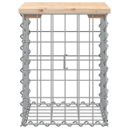 vidaXL Garden Bench Gabion Design 33x31x42 cm Solid Wood Pine - Brown