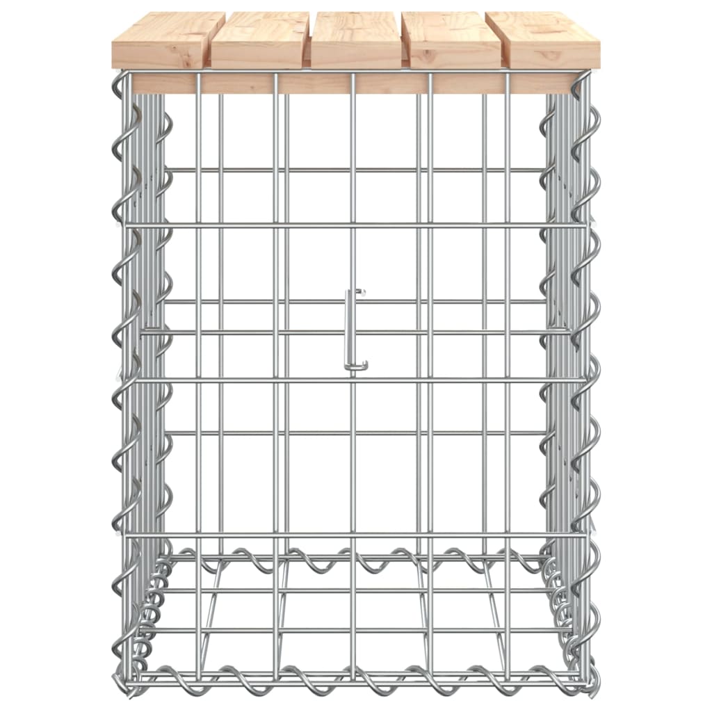 vidaXL Garden Bench Gabion Design 33x31x42 cm Solid Wood Pine - Brown