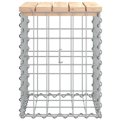 vidaXL Garden Bench Gabion Design 33x31x42 cm Solid Wood Pine - Brown