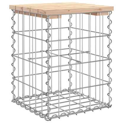 vidaXL Garden Bench Gabion Design 33x31x42 cm Solid Wood Pine - Brown