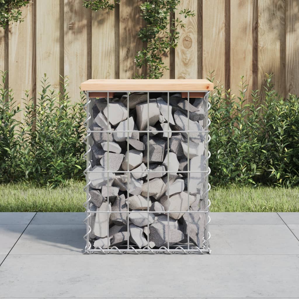 vidaXL Garden Bench Gabion Design 33x31x42 cm Solid Wood Pine - Brown