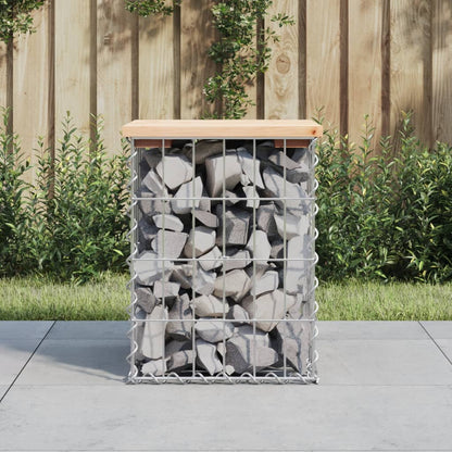 vidaXL Garden Bench Gabion Design 33x31x42 cm Solid Wood Pine - Brown