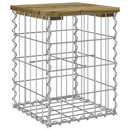 vidaXL Garden Bench Gabion Design 33x31x42 cm Impregnated Wood Pine - Brown
