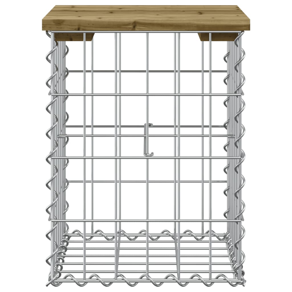 vidaXL Garden Bench Gabion Design 33x31x42 cm Impregnated Wood Pine - Brown