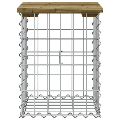 vidaXL Garden Bench Gabion Design 33x31x42 cm Impregnated Wood Pine - Brown