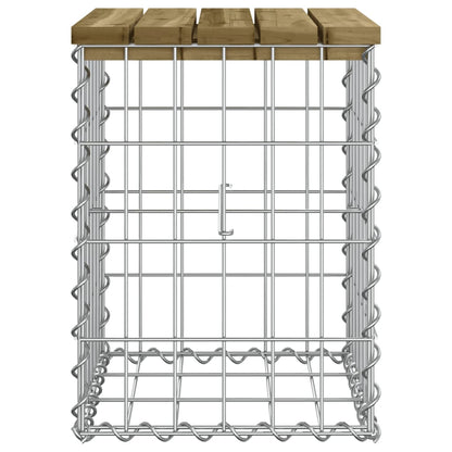 vidaXL Garden Bench Gabion Design 33x31x42 cm Impregnated Wood Pine - Brown