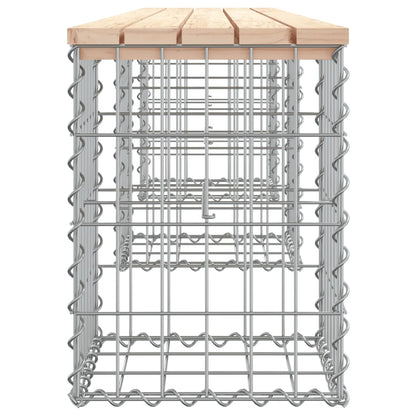 vidaXL Garden Bench Gabion Design 203x31x42 cm Solid Wood Pine - Brown