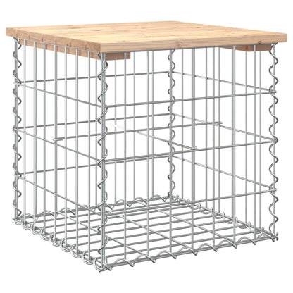 vidaXL Garden Bench Gabion Design 43x44x42 cm Solid Wood Pine - Brown