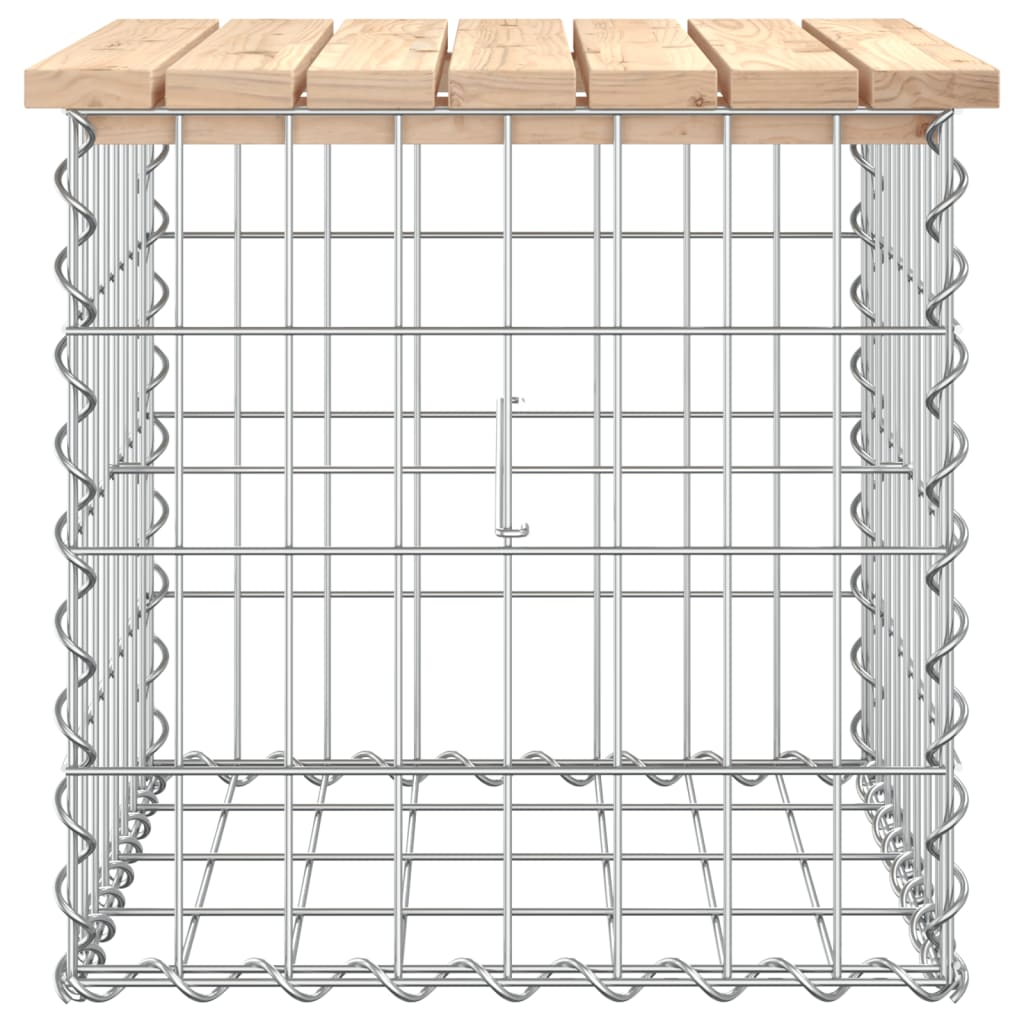 vidaXL Garden Bench Gabion Design 43x44x42 cm Solid Wood Pine - Brown