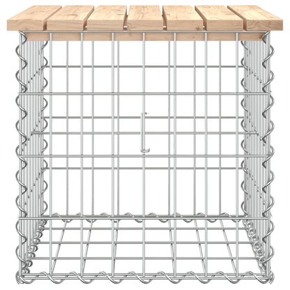 vidaXL Garden Bench Gabion Design 43x44x42 cm Solid Wood Pine - Brown