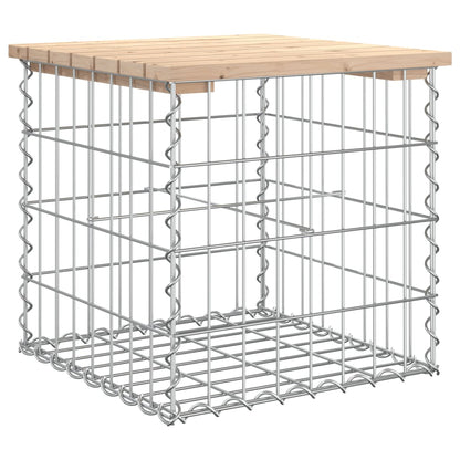 vidaXL Garden Bench Gabion Design 43x44x42 cm Solid Wood Pine - Brown