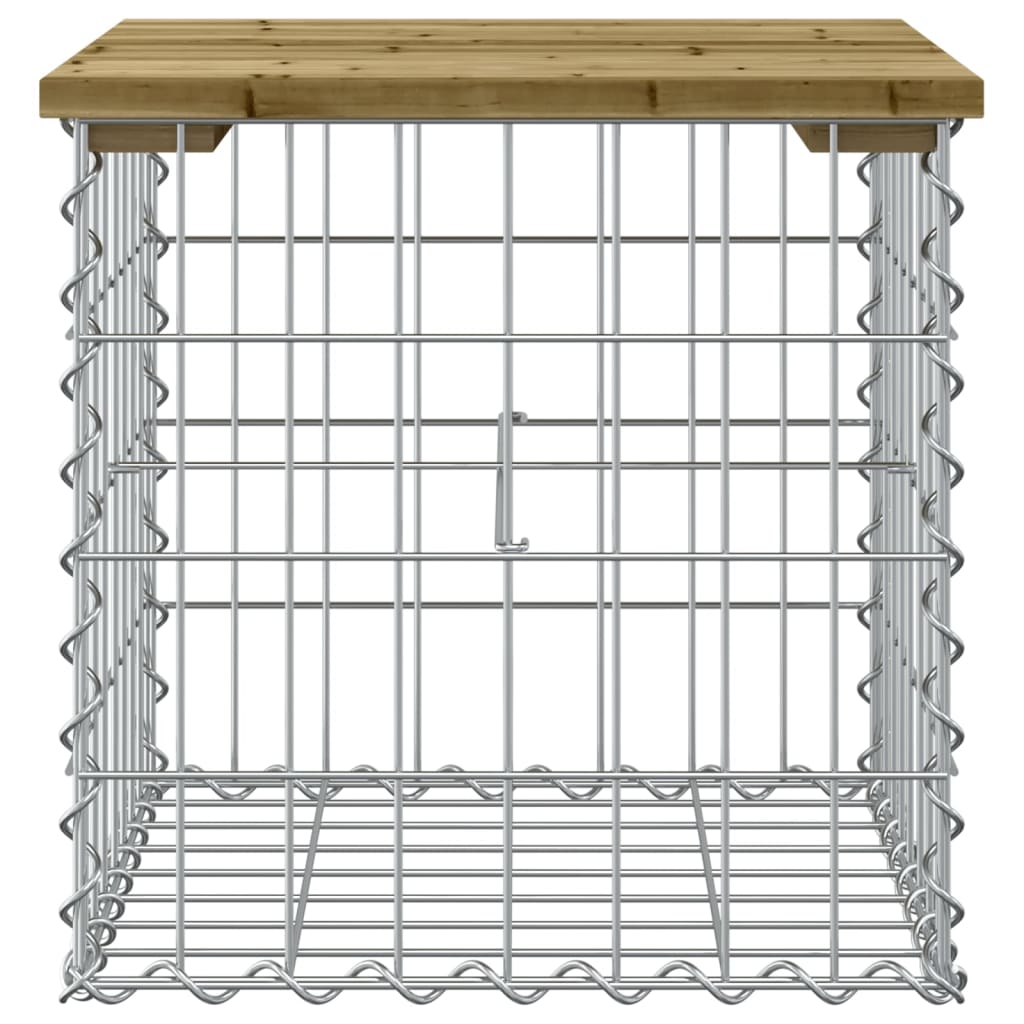 vidaXL Garden Bench Gabion Design 43x44x42 cm Impregnated Wood Pine - Brown