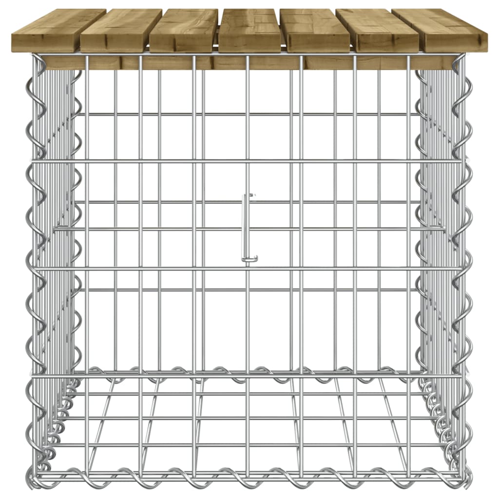 vidaXL Garden Bench Gabion Design 43x44x42 cm Impregnated Wood Pine - Brown