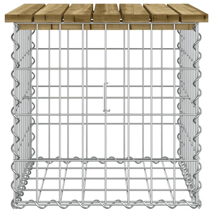 vidaXL Garden Bench Gabion Design 43x44x42 cm Impregnated Wood Pine - Brown