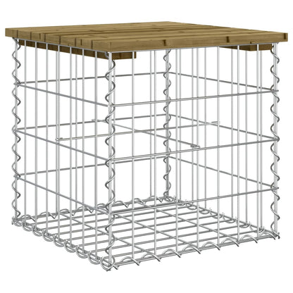 vidaXL Garden Bench Gabion Design 43x44x42 cm Impregnated Wood Pine - Brown