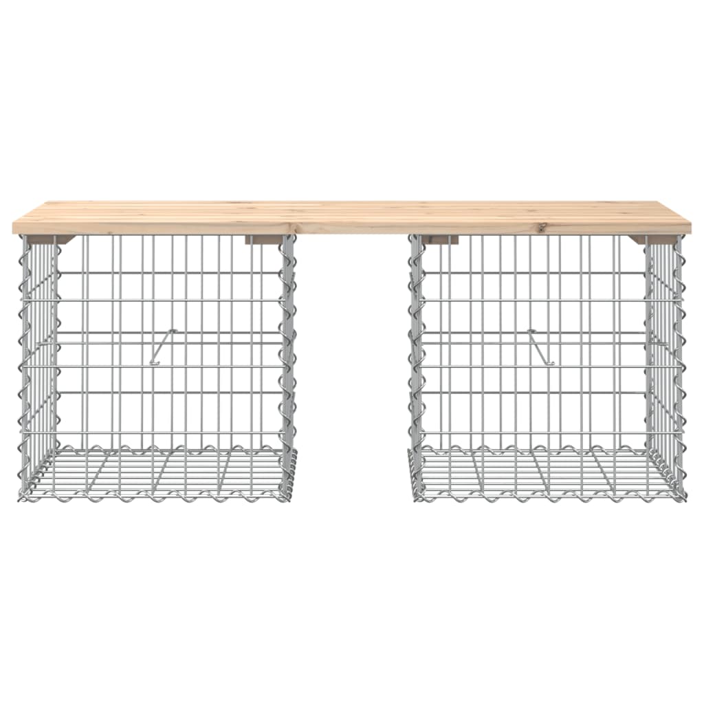 vidaXL Garden Bench Gabion Design 103x44x42 cm Solid Wood Pine - Brown - 44 x 103 x 42 cm