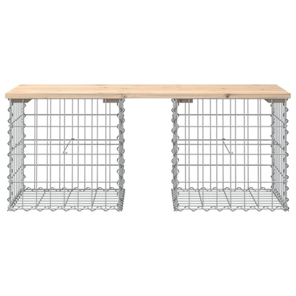 vidaXL Garden Bench Gabion Design 103x44x42 cm Solid Wood Pine - Brown - 44 x 103 x 42 cm