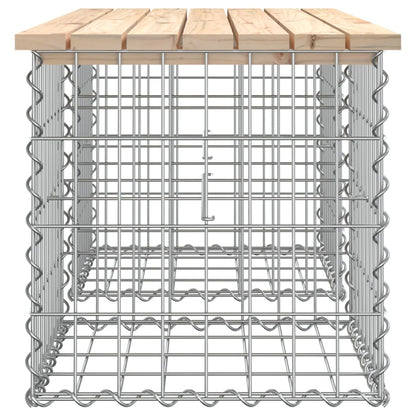 vidaXL Garden Bench Gabion Design 103x44x42 cm Solid Wood Pine - Brown - 44 x 103 x 42 cm