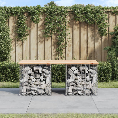 vidaXL Garden Bench Gabion Design 103x44x42 cm Solid Wood Pine - Brown - 44 x 103 x 42 cm