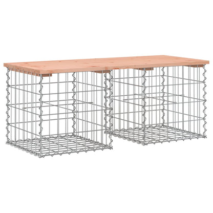 vidaXL Garden Bench Gabion Design 103x44x42 cm Solid Wood Douglas - Brown - 44 x 103 x 42 cm