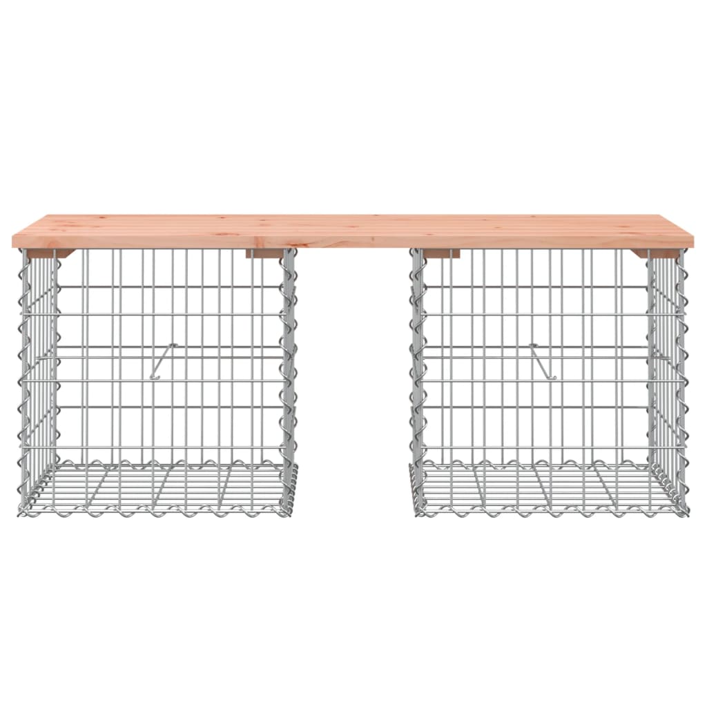vidaXL Garden Bench Gabion Design 103x44x42 cm Solid Wood Douglas - Brown - 44 x 103 x 42 cm