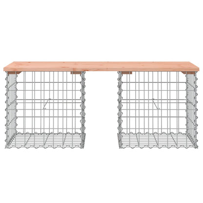 vidaXL Garden Bench Gabion Design 103x44x42 cm Solid Wood Douglas - Brown - 44 x 103 x 42 cm