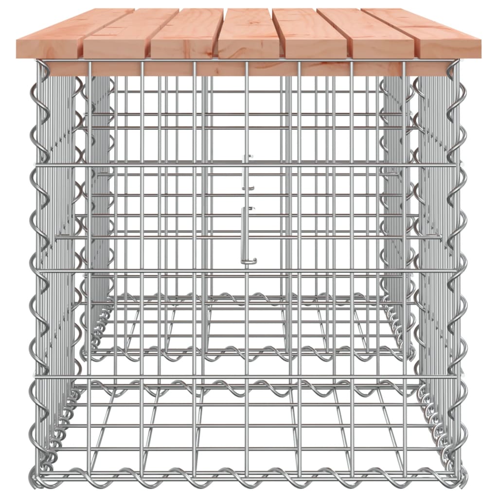 vidaXL Garden Bench Gabion Design 103x44x42 cm Solid Wood Douglas - Brown - 44 x 103 x 42 cm