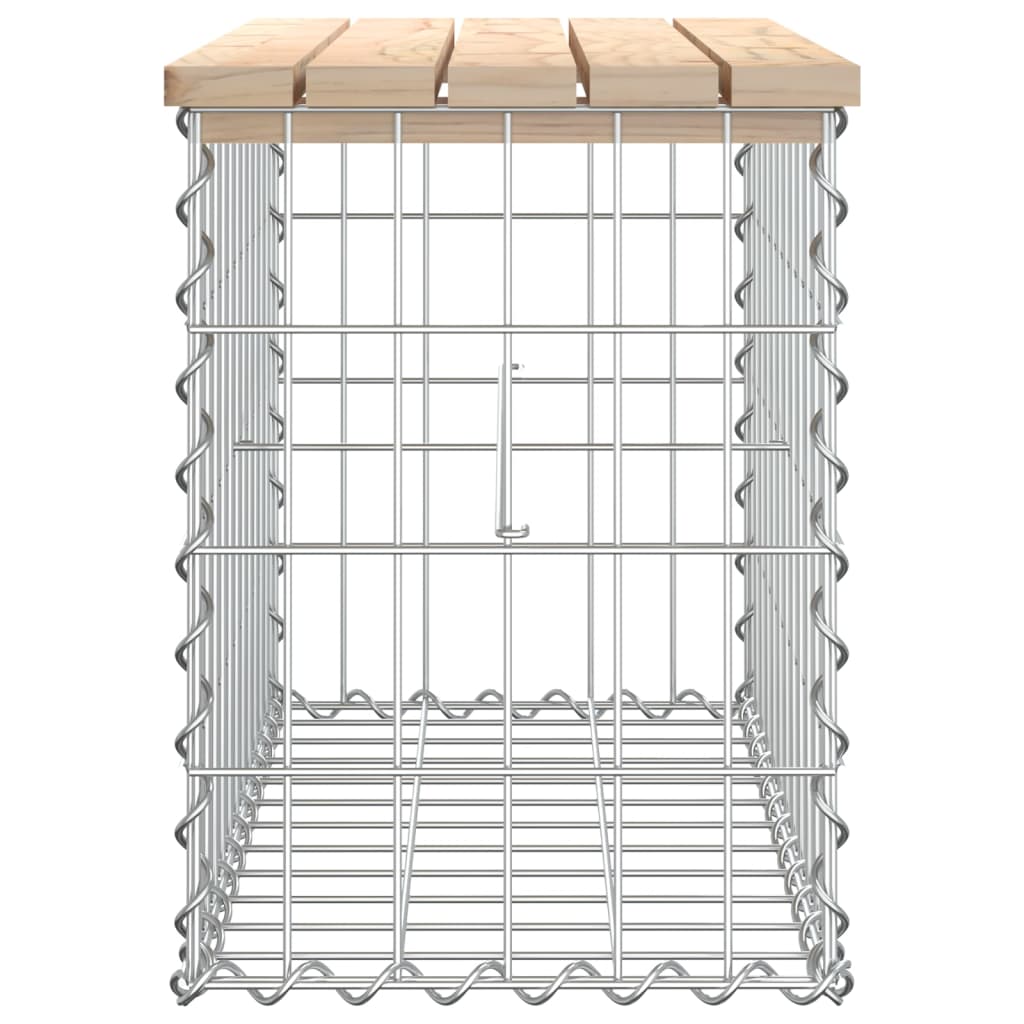 vidaXL Garden Bench Gabion Design 63x31.5x42 cm Solid Wood Pine - Brown