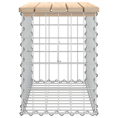 vidaXL Garden Bench Gabion Design 63x31.5x42 cm Solid Wood Pine - Brown