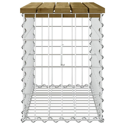 vidaXL Garden Bench Gabion Design 63x31.5x42 cm Impregnated Wood Pine - Brown