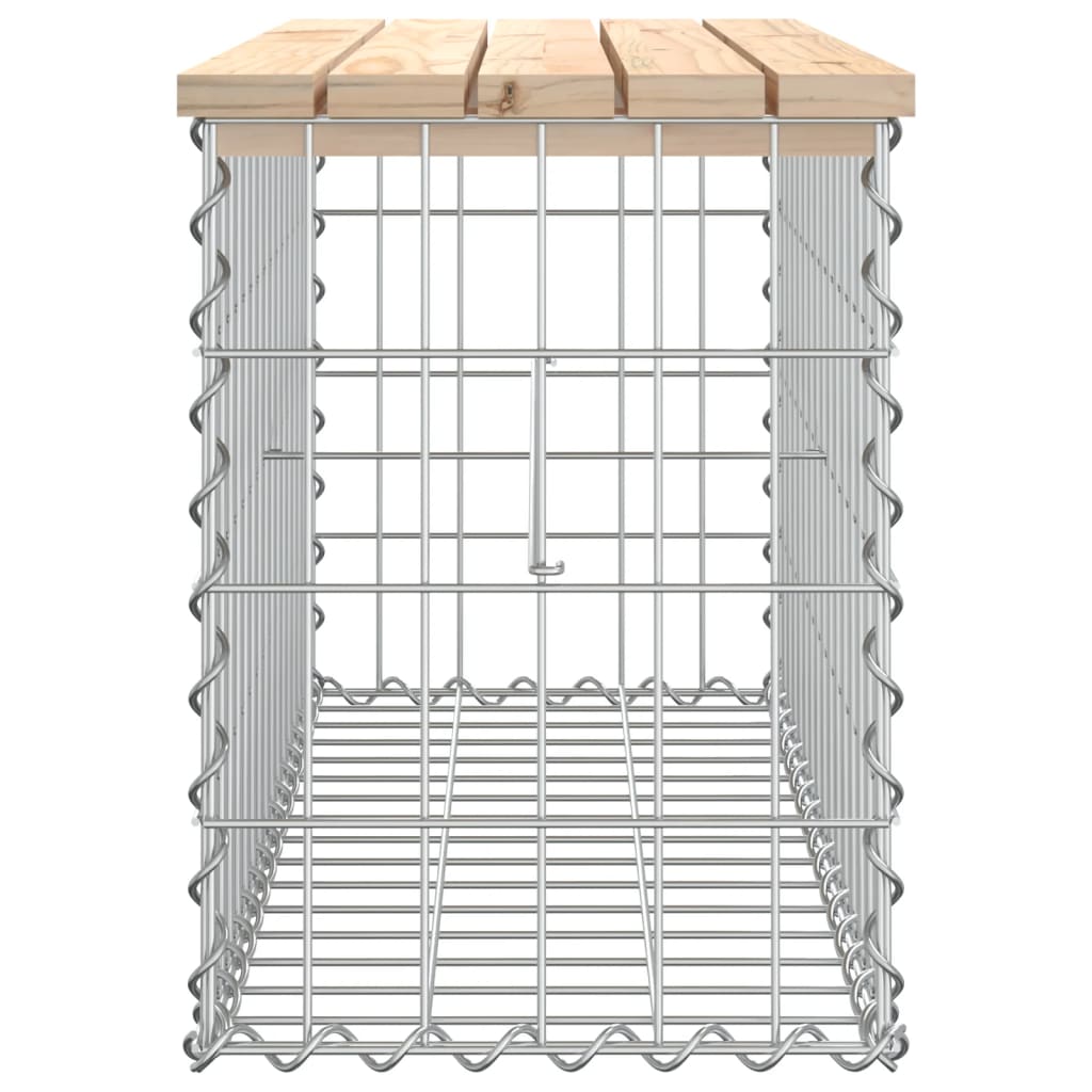 vidaXL Garden Bench Gabion Design 83x31.5x42 cm Solid Wood Pine - Brown