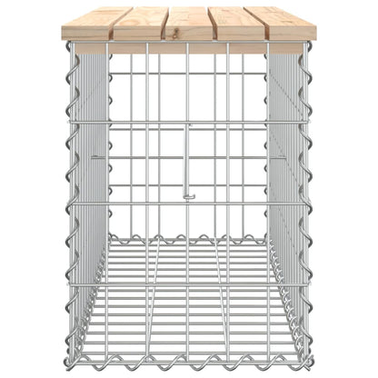 vidaXL Garden Bench Gabion Design 83x31.5x42 cm Solid Wood Pine - Brown