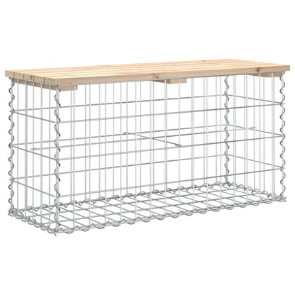 vidaXL Garden Bench Gabion Design 83x31.5x42 cm Solid Wood Pine - Brown