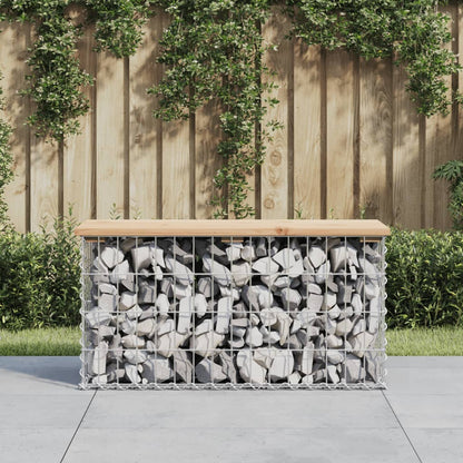 vidaXL Garden Bench Gabion Design 83x31.5x42 cm Solid Wood Pine - Brown