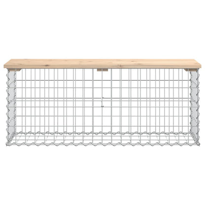 vidaXL Garden Bench Gabion Design 103x31.5x42 cm Solid Wood Pine - Brown