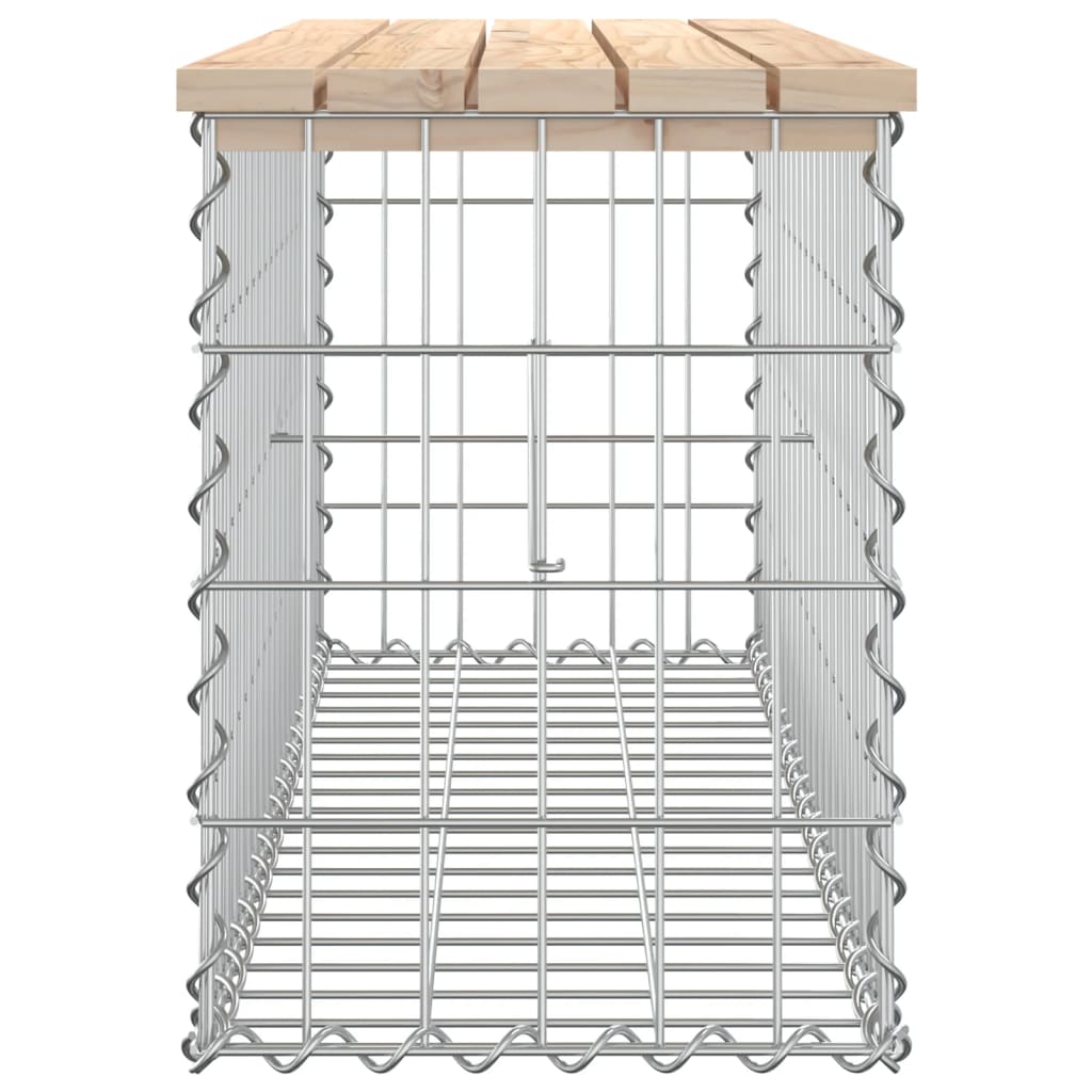 vidaXL Garden Bench Gabion Design 103x31.5x42 cm Solid Wood Pine - Brown