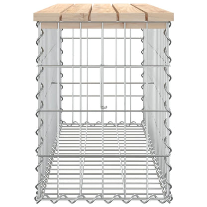 vidaXL Garden Bench Gabion Design 103x31.5x42 cm Solid Wood Pine - Brown