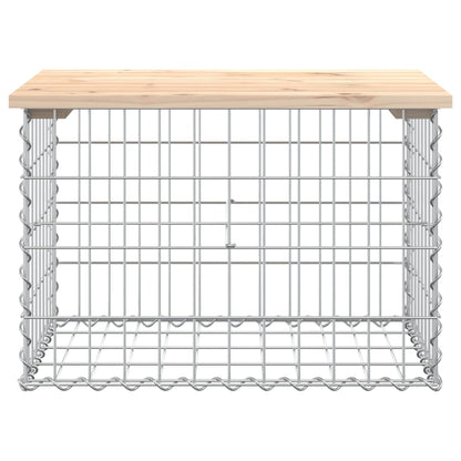 vidaXL Garden Bench Gabion Design 63x44x42 cm Solid Wood Pine - Brown