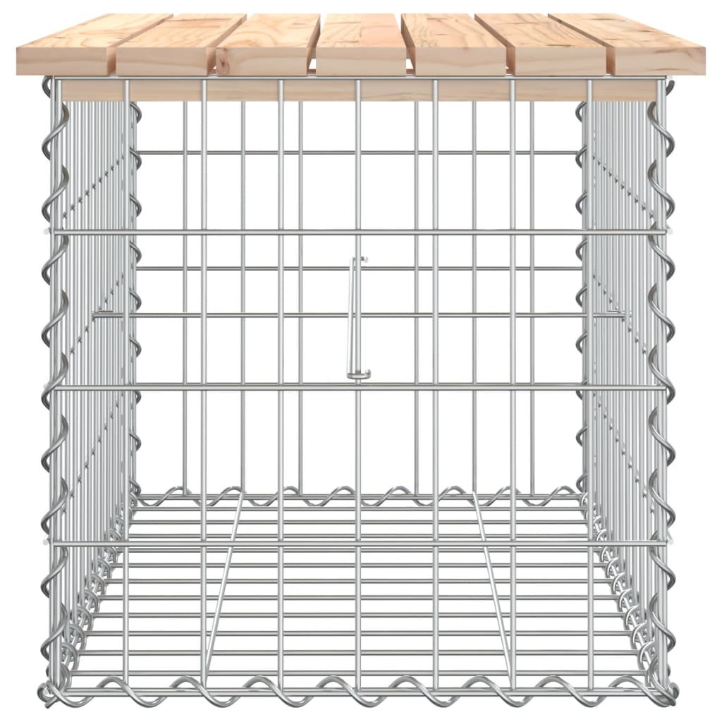 vidaXL Garden Bench Gabion Design 63x44x42 cm Solid Wood Pine - Brown