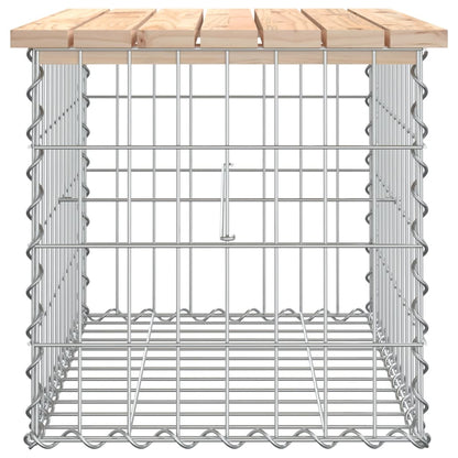 vidaXL Garden Bench Gabion Design 63x44x42 cm Solid Wood Pine - Brown