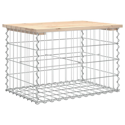 vidaXL Garden Bench Gabion Design 63x44x42 cm Solid Wood Pine - Brown
