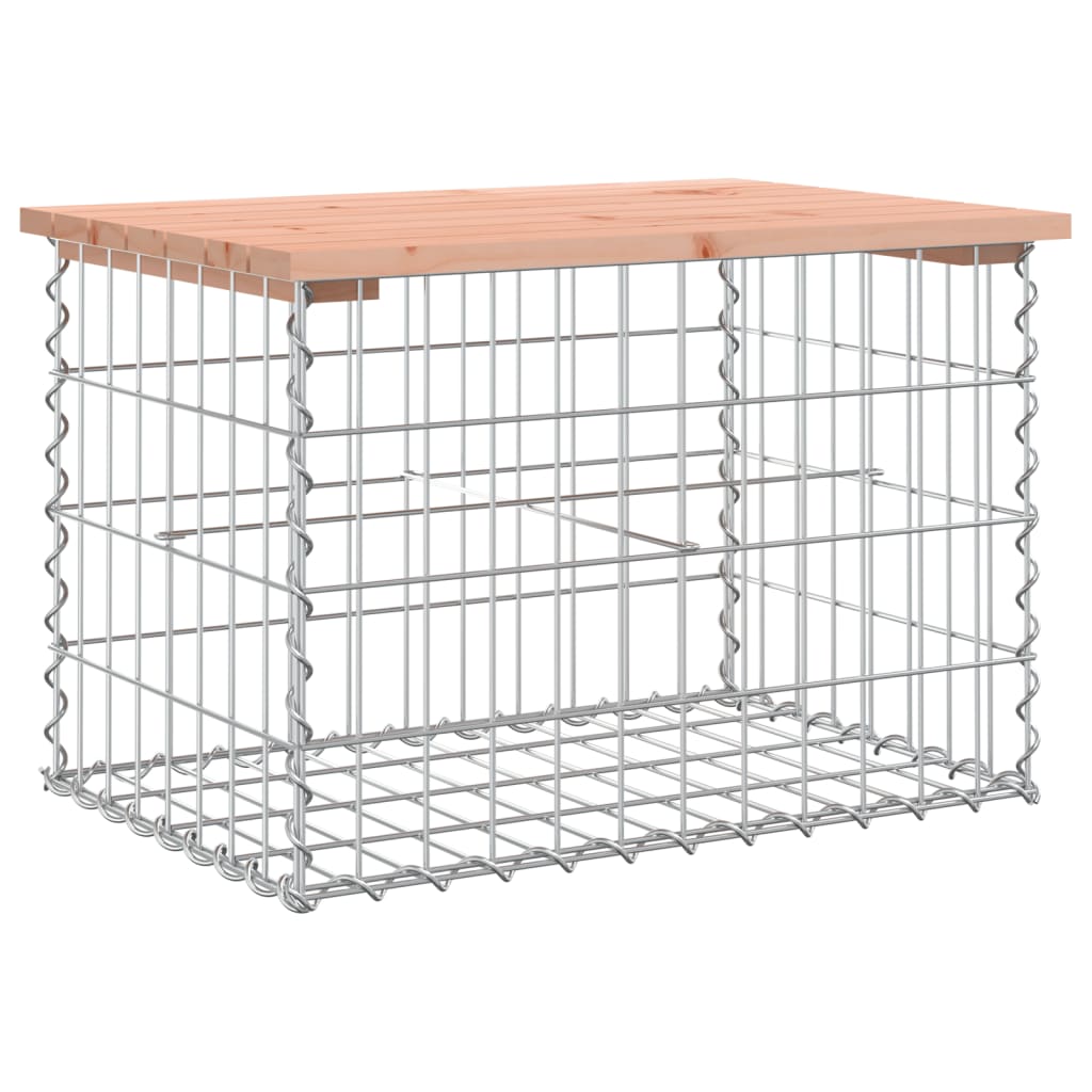vidaXL Garden Bench Gabion Design 63x44x42 cm Solid Wood Douglas - Brown