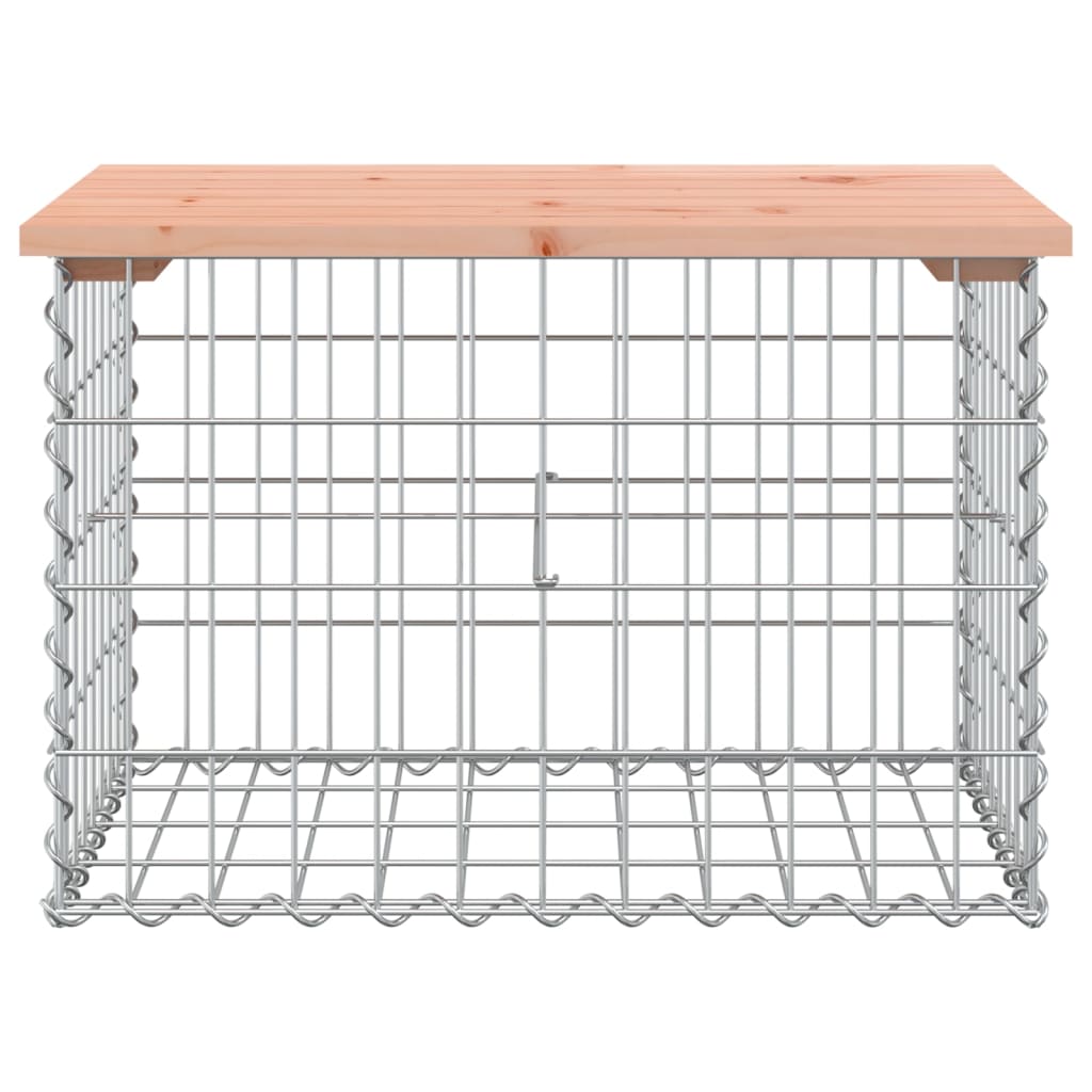 vidaXL Garden Bench Gabion Design 63x44x42 cm Solid Wood Douglas - Brown